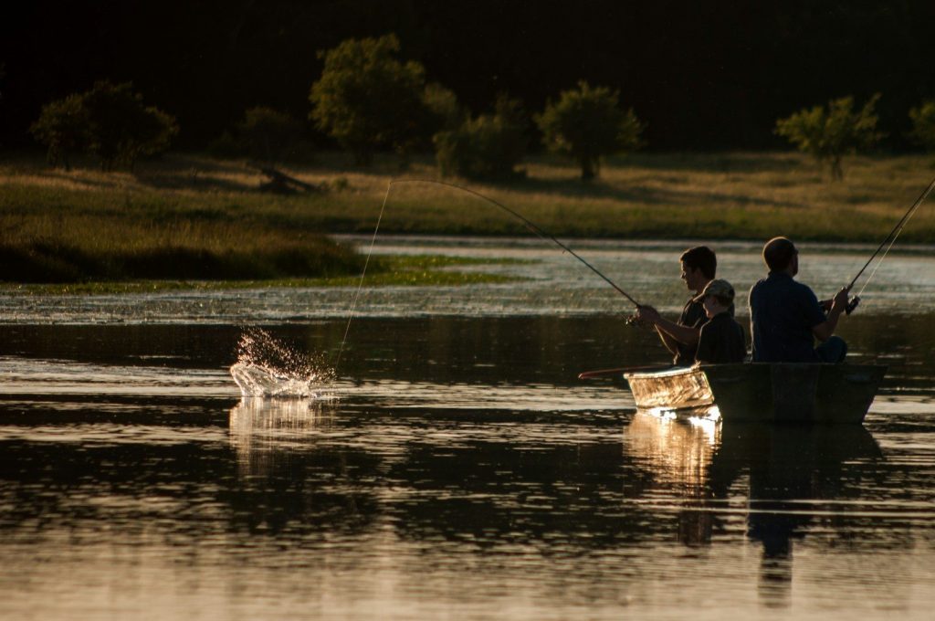 man in blue shirt riding on boat during daytime